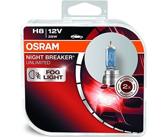 OSRAM spuldžu komplekts H8 Night Breaker Unlimited BOX 2 gab.