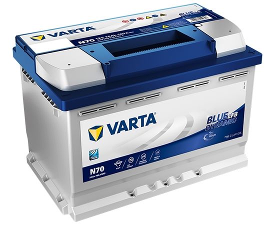 AKUMULATORS VARTA BLUE EFB N70 12V 70AH 760A (EN) 278X175X190 - +