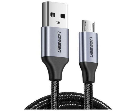 UGREEN Micro USB kabelis / QC 3.0 / 2.4A / 1m melns