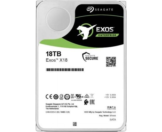 18TB Seagate Exos X18 ST18000NM004J 7200RPM 256MB Ent.