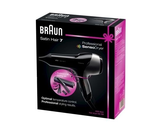 Hair Dryer Braun Satin Hair 7 SensoDryer HD780, Black