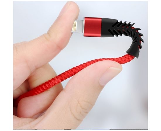 Кабель Fusion Fishbone USB-A - Lightning 30 Вт / 3А / 1,5 м красный