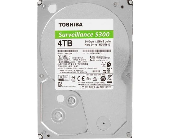 TOSHIBA S300 4TB Surveillance Hard Drive Sata