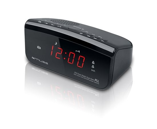 Muse Clock radio PLL M-12CR Black, Alarm function