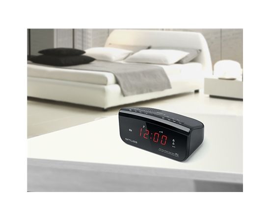 Muse PLL M-12CR Black, radio pulkstenis