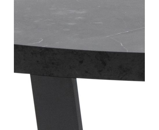 Журнальный столик AMBLE D77xH44см, черный мрамор