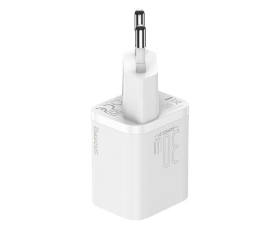 Baseus Super Si ātrais lādētājs USB-C / 30W balts