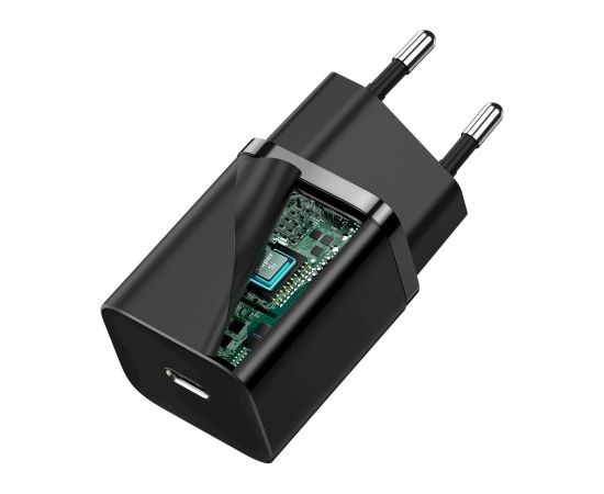Baseus Super Si ātrais lādētājs USB-C / 30W melns