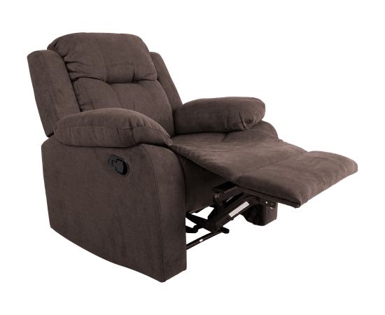 Кресло-реклайнер DIXON с ручным механизмом 99x95xH102см, коричневое
