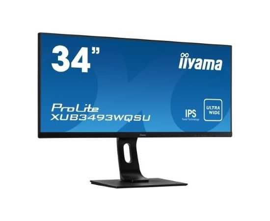Monitor Iiyama XUB3493WQSU-B1 34'', ADS-IPS, UWQHD, HDMI/DP/USB, speakers