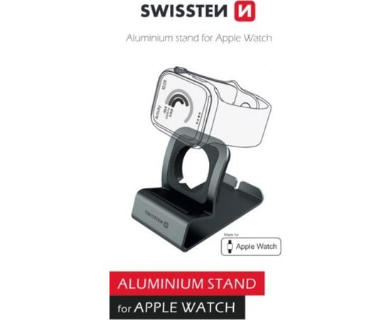 Swissten Statīvs Apple Watch no alumīnija Pelēks