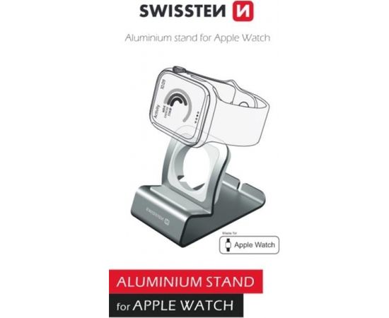 Swissten statīvs Apple Watch no alumīnija Sudraba