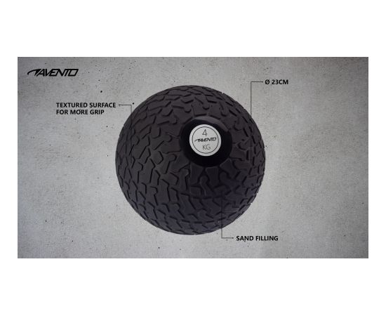 Slam ball AVENTO 42DK 8kg D23cm Black/grey