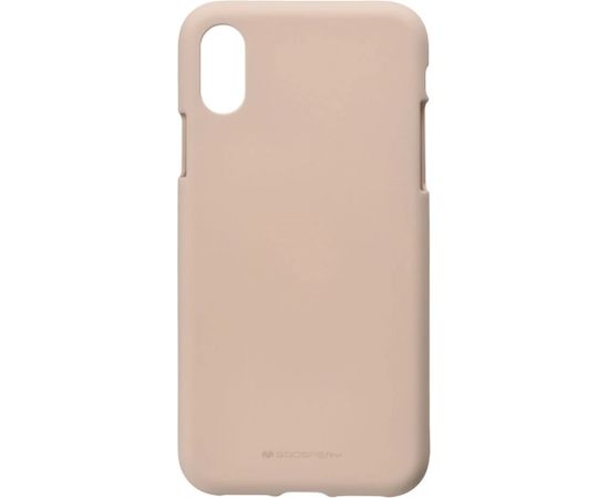 Mercury Soft Feeling Matte 0.3 mm Матовый Силиконовый чехол для Apple iPhone X розово-песочный  (EU Blister)
