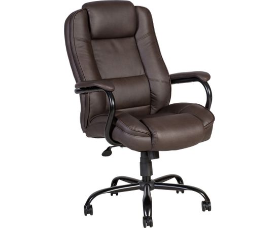 Darba krēsls ELEGANT XXL 79,5x82xH113-120,5cm, sēdeklis un atzveltne: ādas imitācija, krāsa: brūna