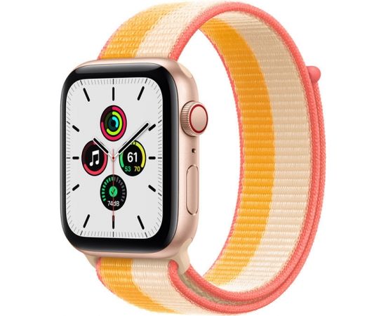 Apple Watch SE GPS + Cellular 44mm Sport Loop, gold/maize/white (MKT23EL/A)