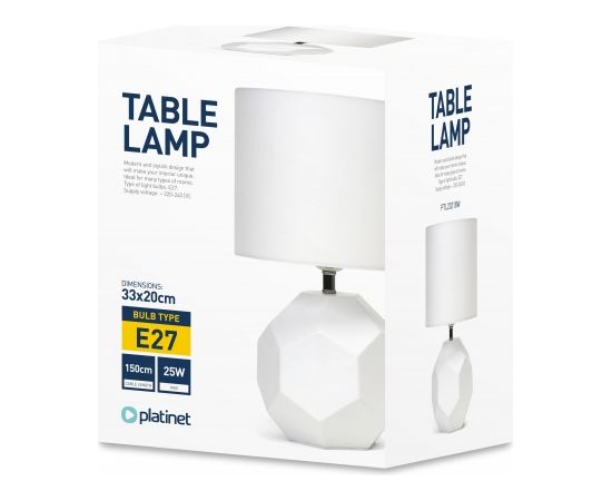 Platinet table lamp PTL20218W 25W, white