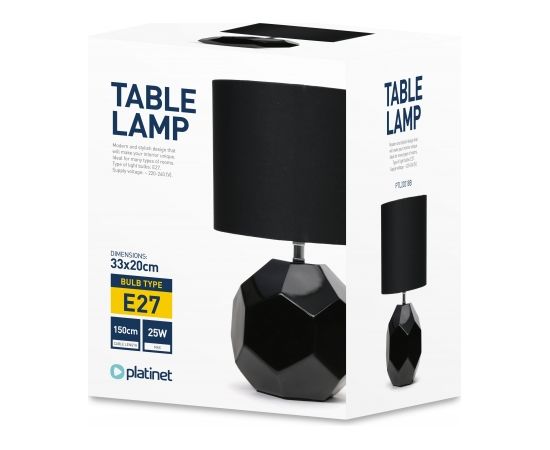 Platinet table lamp PTL20218B 25W, black