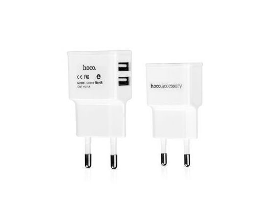 HOCO UH202 Lādētājs (2in1) Two USB charger White 13300