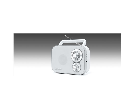 Muse Portable Radio M-051RW White, AUX in