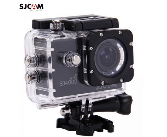 SJCam SJ4000 Wi-Fi Ūdendroša 30m Sporta Kamera 12MP 170 grādi 1080p HD 30fps 2.0" LCD Ekrāns Melna