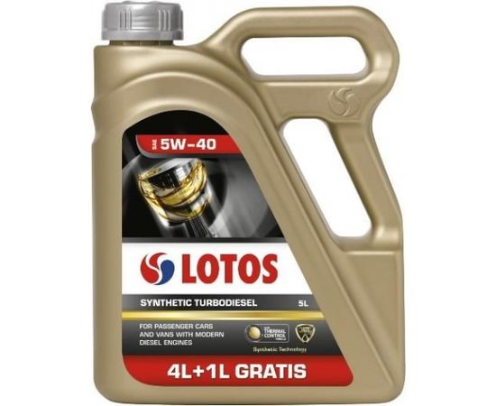 Motoreļļa LOTOS SYNTHETIC TURBODIESEL 5W40 5L, Lotos Oil