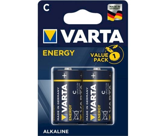 Varta 4114/C2 Alkaline LR14 1.5V батарейки (2шт.) (EU Blister)