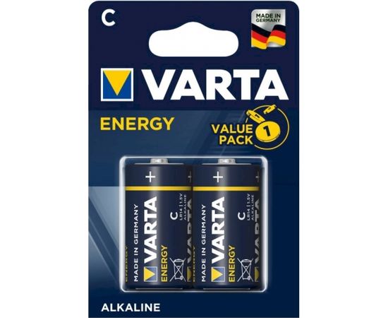 Varta 4114/C2 Alkaline LR14 1.5V Baterijas (2gab.) (EU Blister)