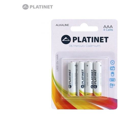 Platinet AAA MN2400 Alkaline LR03 1.5V Baterijas (4gab.) (EU Blister)