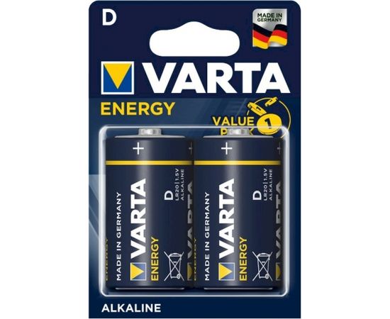 Varta 4120/D2 Alkaline LR20 1.5V батарейки (2шт.) (EU Blister)
