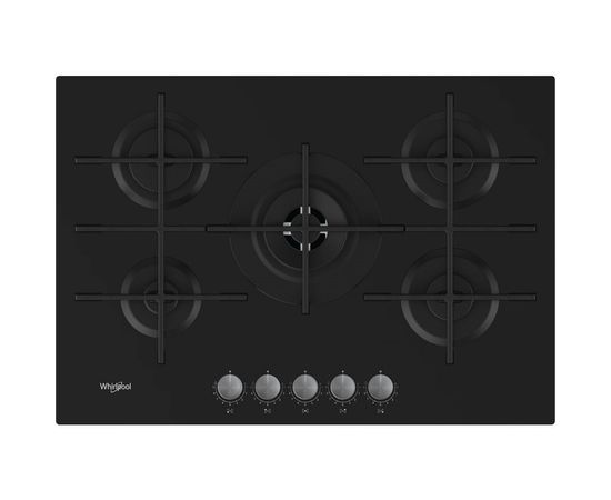 Whirlpool AKWL728NB gāzes plīts virsma 73cm melna uz stikla