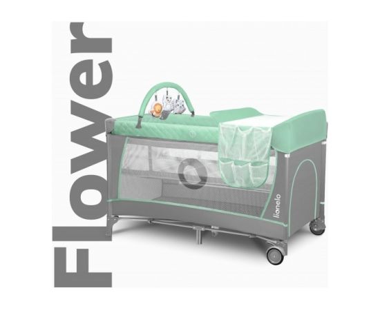 Ceļojumu gulta FLOWER turquoise Lionelo Akcija