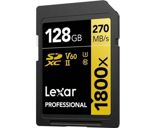 Lexar memory card SDXC 128GB Professional 1800x UHS-II U3 V60