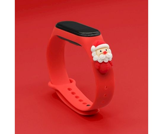 Fusion Xmas Santa 2 ремешок для часов Xiaomi Mi Band 3 / 4 красный