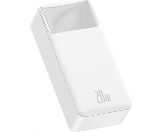 Baseus Bipow PPDML-N02 portatīvā baterija 30000 mAh / 15W / 12V / 3A balta