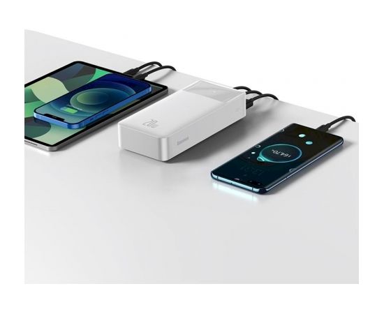 Baseus Bipow PPDML-N02 portatīvā baterija 30000 mAh / 15W / 12V / 3A balta