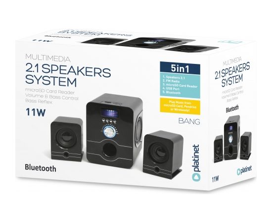 Platinet wireless speakers Bang PSBB 2.1, black