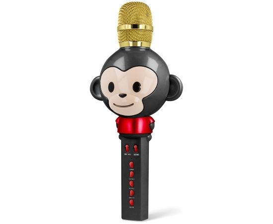 Maxlife Animal MX-100 Bluetooth 4.0 Микрофон Караоке с Колонкой / 5W / Голосовой Модулятор / Черный