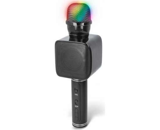 Maxlife MX-400 Bluetooth 4.0 Karaoke Mikrofons Ar iebūvētu Skaļruni / 3W / Aux / RGB LED / USB / MicroSD / Melns