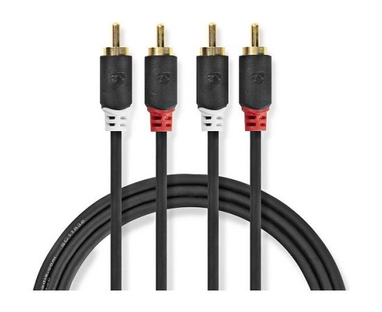 Nedis Audio провод 2x RCA -> 2x RCA 3m Черный