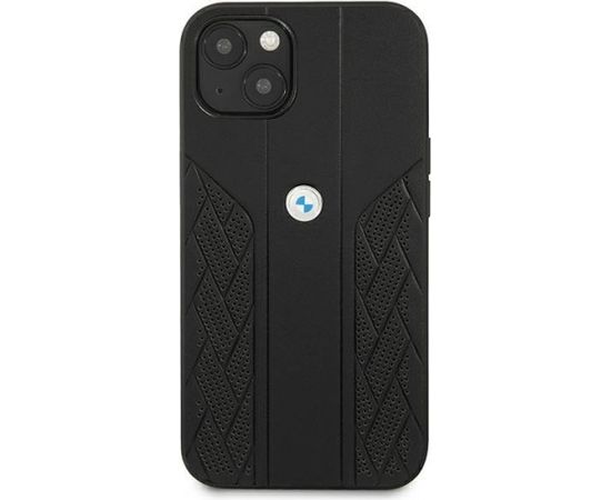 BMW BMHCP13SRSPPK Back Case Aizmugurējais Ādas Apvalks Telefonam Apple iPhone 13 Mini Melns