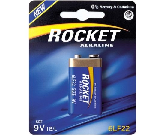 Rocket 6LR22-1BB (9V) Blistera iepakojumā 1gb