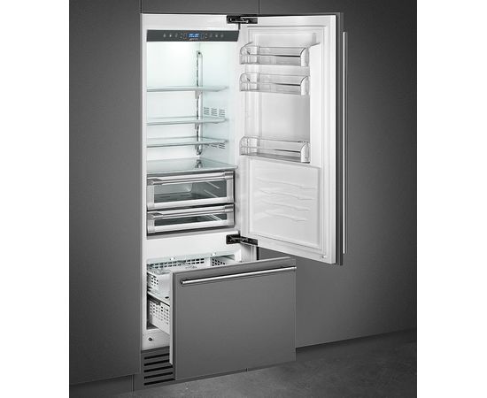 Smeg RI76RSI Universale Right Stainless steel ledusskapis 205cm