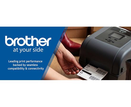 BROTHER TD-4650TNWB uzl. printeris(LCD,USB,RS232C,LAN,WLAN,Bluetooth,203dpi,203.2mm/sek,112mm platums)