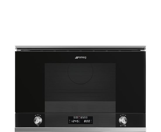 SMEG MP122N1 Linea Black 22L mikroviļņu krāsns, iebūvējama