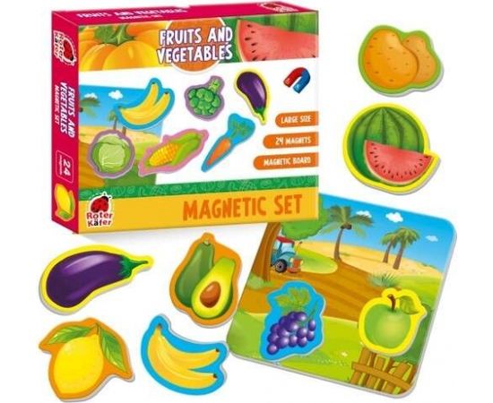 Roter Kafer Roter Käfer  Magnetic Puzzle Fruits  Art.RK2090-06 Puzle ar magnētiem Augļi (Vladi Toys)