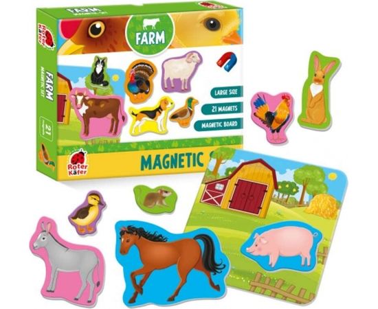 Roter Kafer Roter Käfer  Magnetic Puzzle Farm Art.RK2090-01  Развивающий пазл с магнитами Ферма (Vladi Toys)