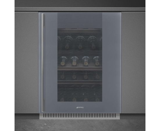 Smeg CVI138RS3 Linea Right Silver Vīna dzesētājs, iebūvējams