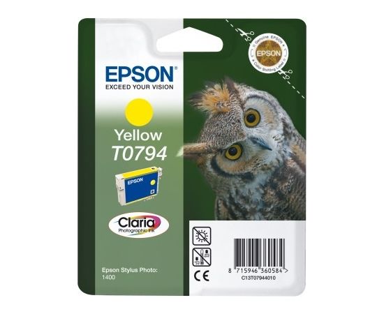 Epson Singlepack Yellow T0794 Claria Photographic Ink Yellow