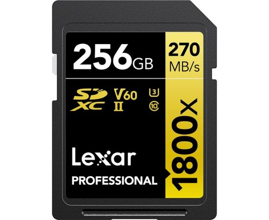 Lexar memory card SDXC 256GB Professional 1800x UHS-II U3 V60